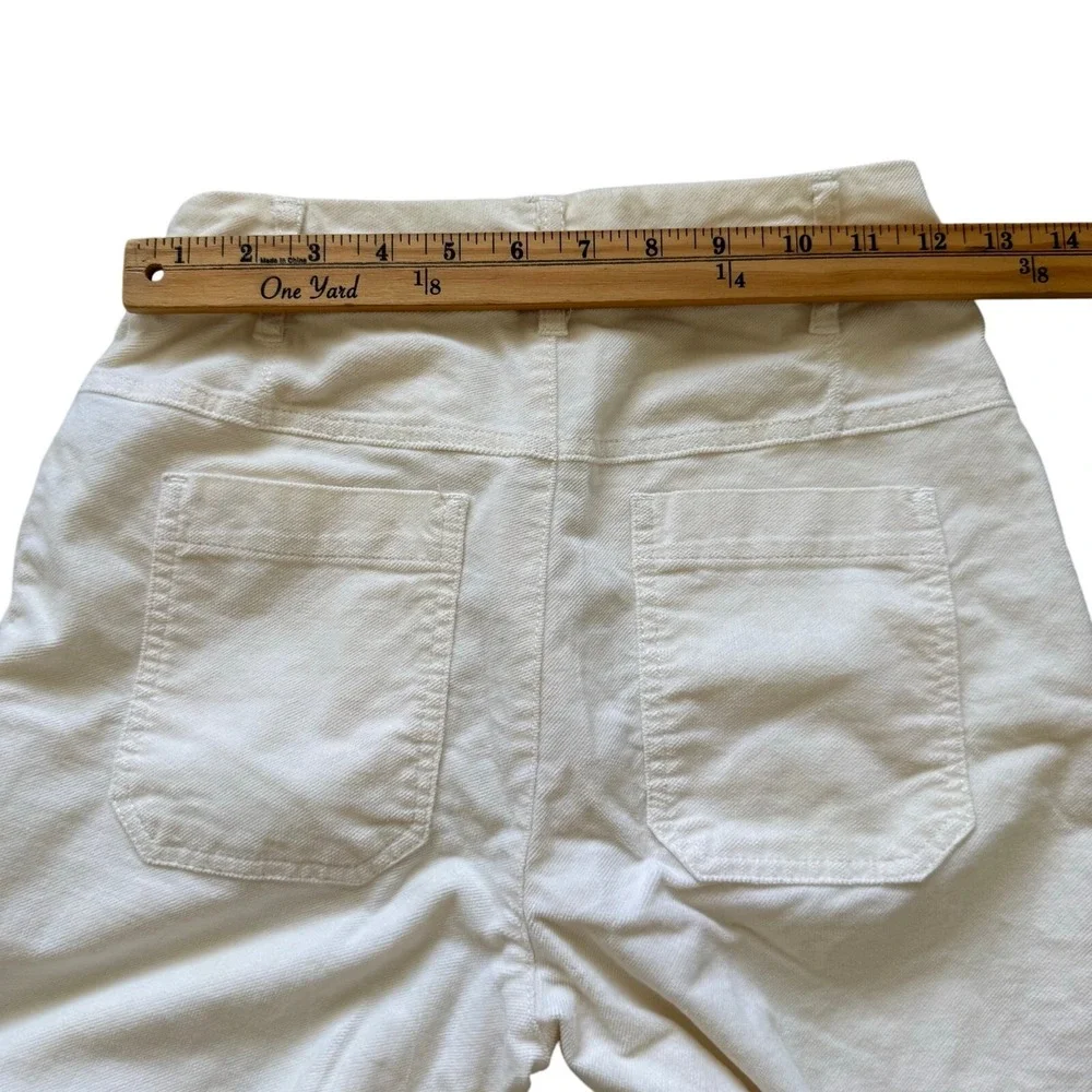 Free People Skinny Button Fly Corduroy Coastal Old Money‎ White Women Pants